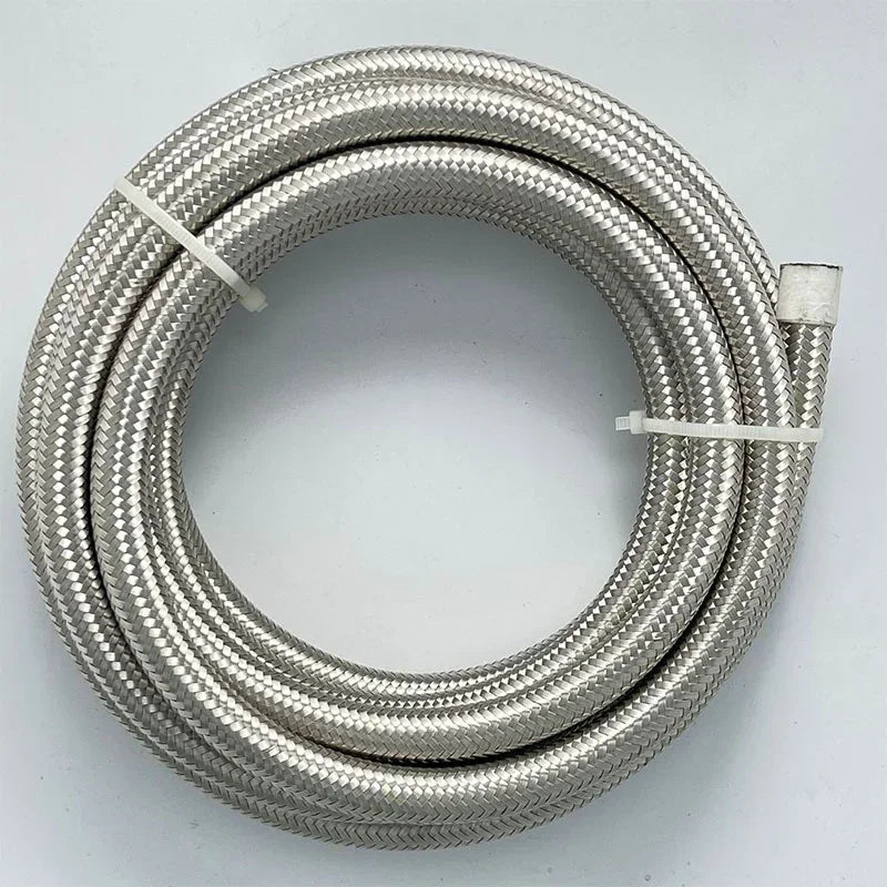 1M-6M AN4 AN6 AN8 AN10 AN12 Universal Car Fuel Hose Oil Gas Cooler Hose Line Pipe Tube Stainless Steel Braided inside CPE Rubber