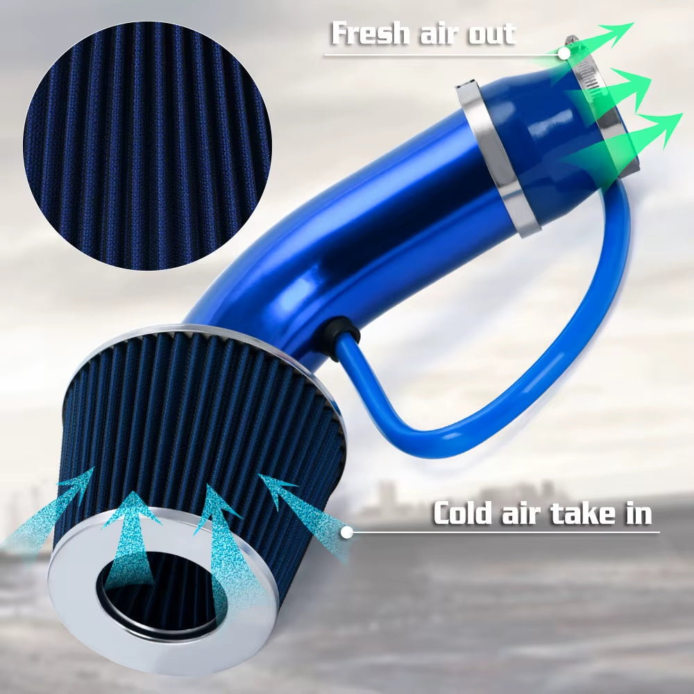 DriveWayz - Universal 3" Air Intake & Filter Kit | Turbo Induction Pipe 76MM