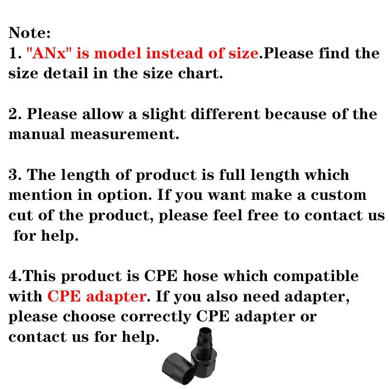 1M-6M AN4 AN6 AN8 AN10 AN12 Universal Car Fuel Hose Oil Gas Cooler Hose Line Pipe Tube Stainless Steel Braided inside CPE Rubber