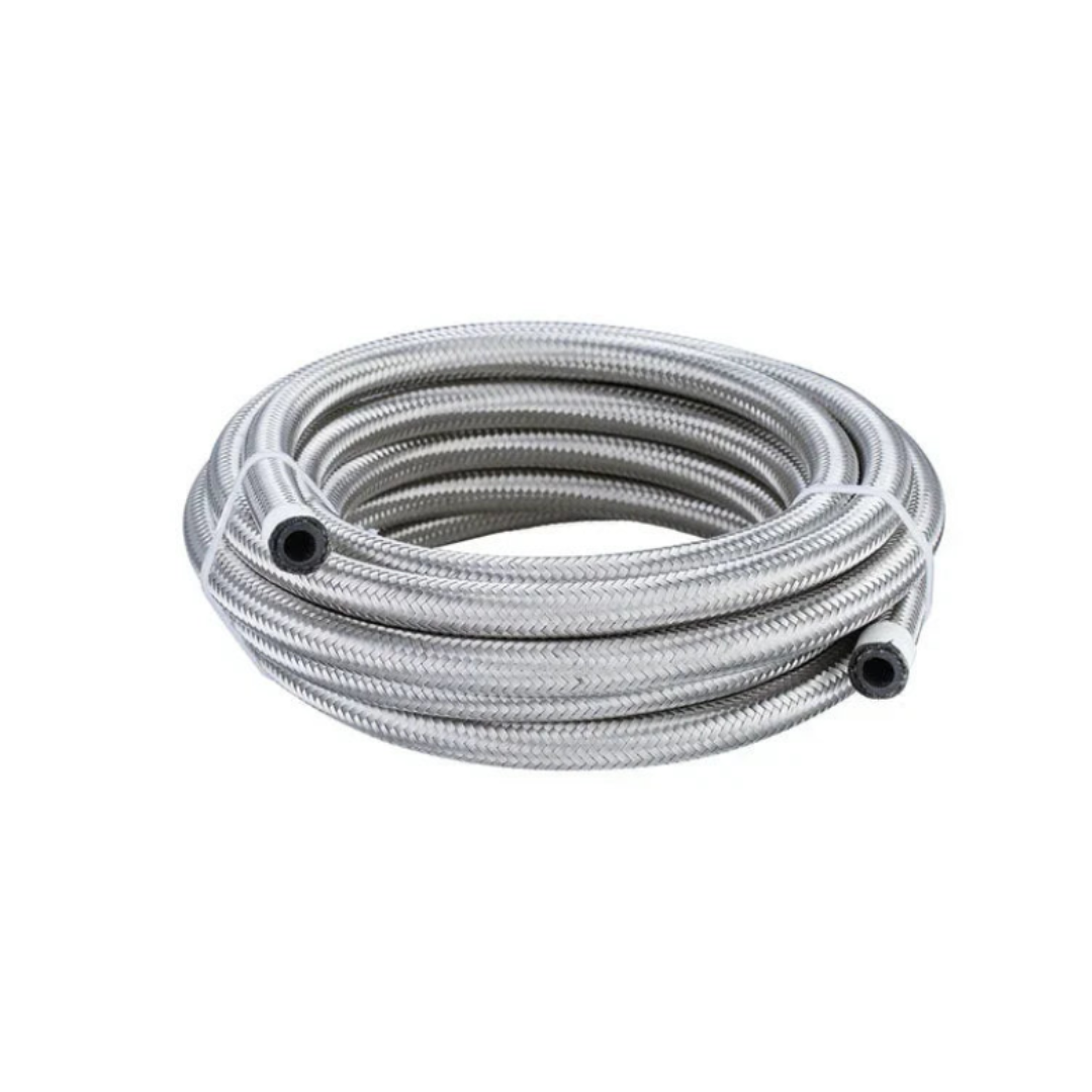 Universal Stainless Steel Braided Hose Kit: 1/4-3/4