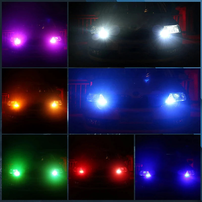 T10 RGB Led 194 168 W5W 5050 SMD with Remote Controller Canbus Car Dome Reading Light Automobiles Wedge Lamp Clearance Lights