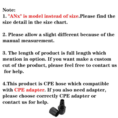 1M-6M AN4 AN6 AN8 AN10 AN12 Universal Car Fuel Hose Oil Gas Cooler Hose Line Pipe Tube Stainless Steel Braided inside CPE Rubber